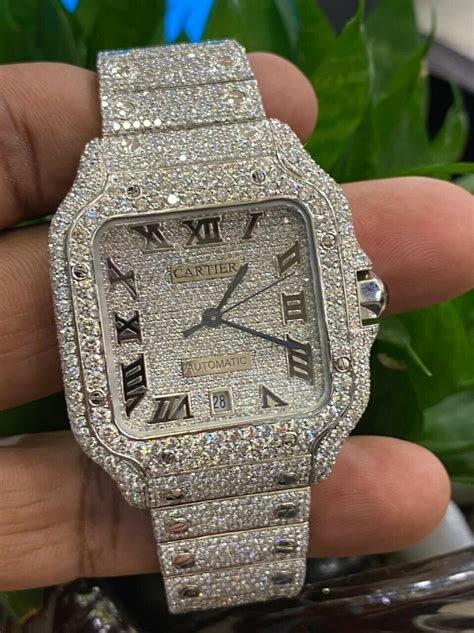 all diamond cartier watch|cartier diamond watches for men.